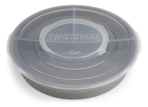 Plato Dividido 6+m Twistshake Gris Pastel