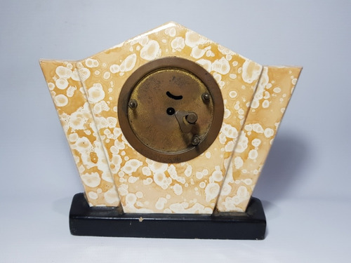 Imagen 2 de 8 de Antiguo Reloj Art Deco San Juan Cerámica Bronce Mag 56867