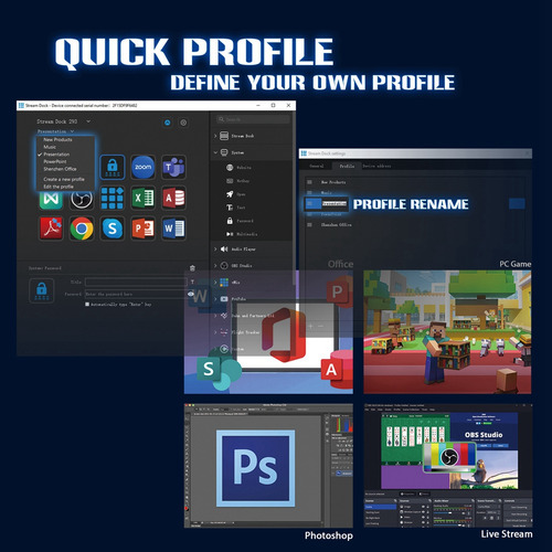 Para Teclado Streamdeck, Botón Lcd, 15 Teclas, Live Content