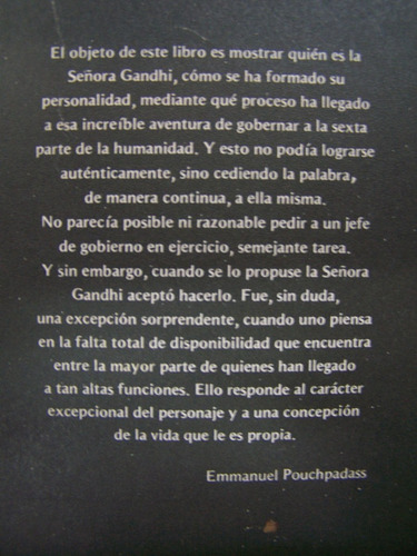 Si, Voy A Hablar * Indira Gandhi * Autobiografia *