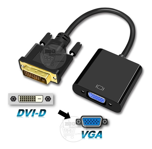 Adaptador Dvi-d A Vga 24+1 Conecta De Pc A Pantallas Vga