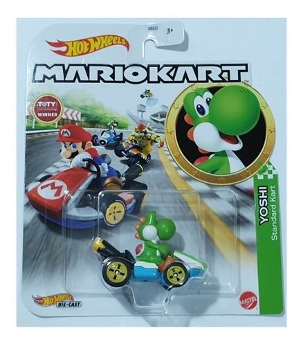 Hot Wheels Mario Kart Yoshi 1/64 - Mattel 