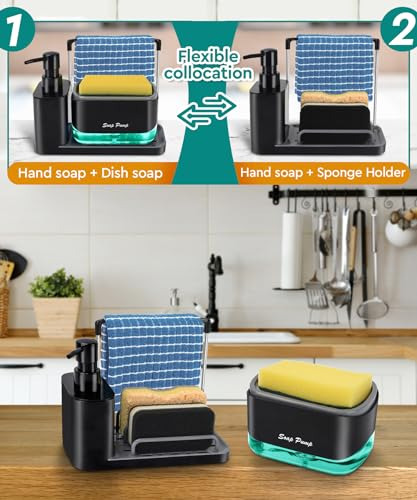 Juego De Dispensador De Jabón Para La Cocina Con Bandeja Y S