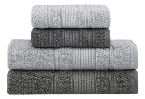 Jogo De Toalhas Buddemeyer Bella Extra Soft Banho 4 Grafite/cinza Lisa