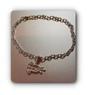 Pulsera Dije Arco Flecha Ochosi Oshosi Dios Justicia Plata