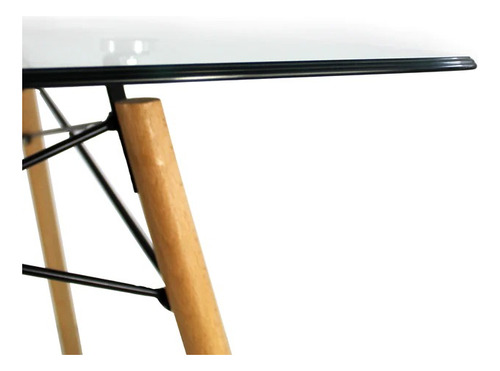 Mesa De Comedor De Cristal Rectangular Oslo T5 De 120