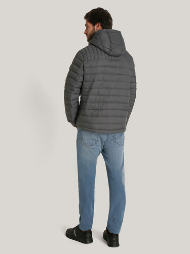 Parka Weight Quilted Colorblock Gris Tommy Hilfiger