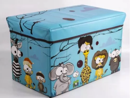 Caja Puff Organizador De Juguetes Para Niños