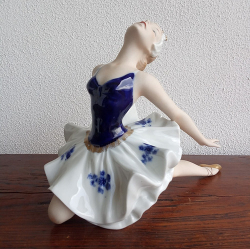 Porcelana Wallendorf - 1753 En Azul - Bailarina