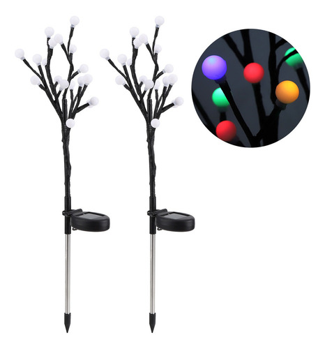 Paquete De 2 Luces Solares Para Ramas De Árboles 20 Led De