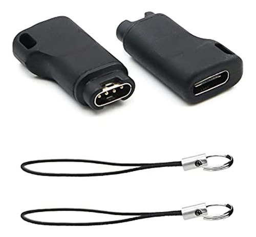 Paquete De 2 Usb-c Hembra A Para Garmin Smart Watchs Adaptad