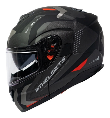 Casco Abatible De Moto Mt Helmets Atom Sv Híbrido