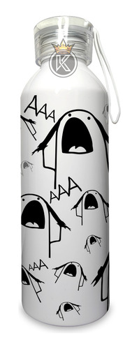 Poleron Flork Meme + Botella En Aluminio 750ml - Gritos - Desesperación - Enojo - Estampaking