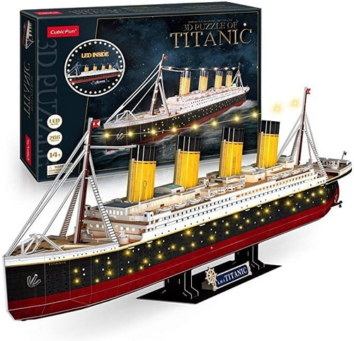 Rompecabezas 3d Para Adultos Led Titanic 35 &#39;&#39; Gran.