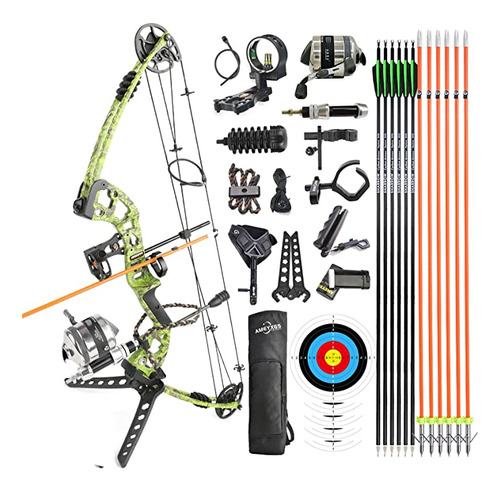 Arco Compuesto Completo Incluye Kit De Pesca