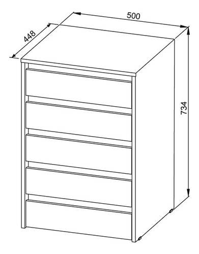 Cajonera Interior Placard 5 Cajones + Envio Sin Cargo Caba