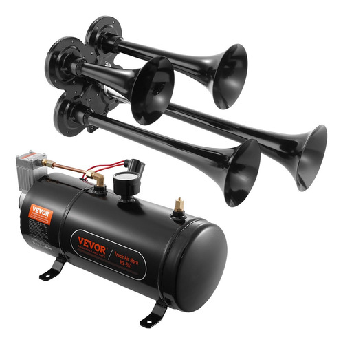Bocina Claxon De Aire 150db Compresor Trailer 4 Trompetas