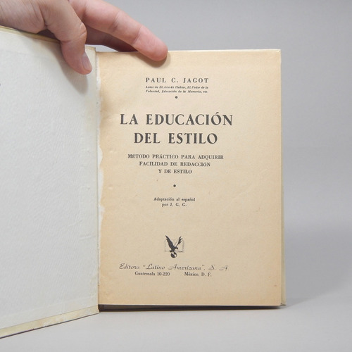 La Educación Del Estilo Paul C Jagot 1954 D3