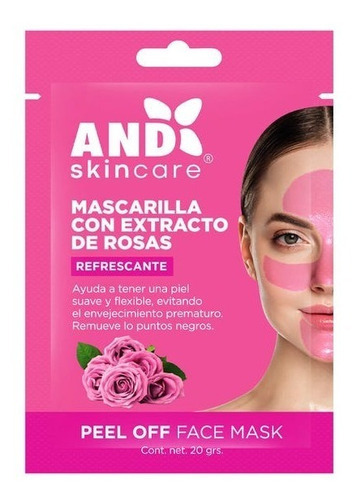 Mascarilla Facial Coreana Peel Off And Con Extracto De Rosas Tipo de piel Mixta