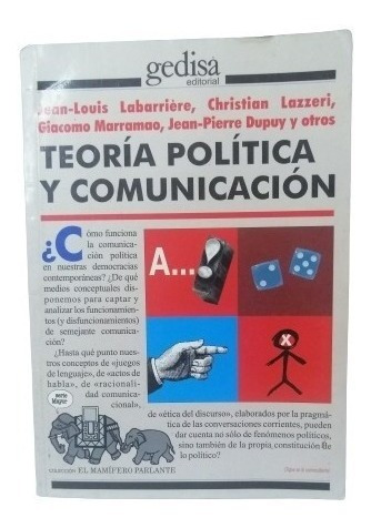 Teoría Política Y Comunicación, Jean-louis Labarrier Y Otros