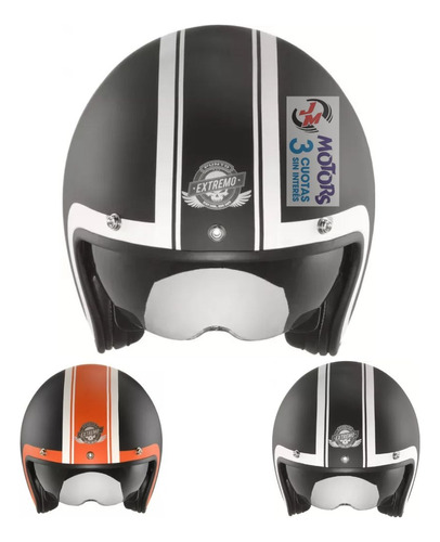 Jm Nuñez Casco Abierto Moto Punto Extremo Original X581 Sky 