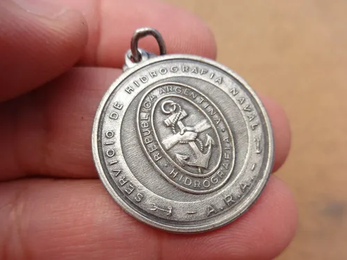 Medalla Militar Faro San Juan Armada Ara Marina Guerra Salva (Usado)