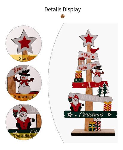 Cartel De Navidad Decorativo De Madera Para Escritorio