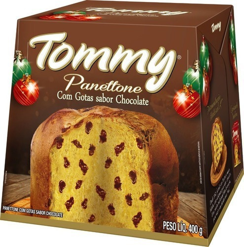 Imagem 1 de 4 de Panettone Com Chocolate Tommy 400g Tommy Panetone  Natal
