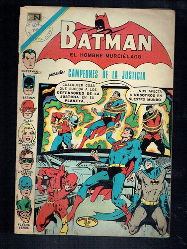Batman # 607 Novaro Campeones De La Justicia