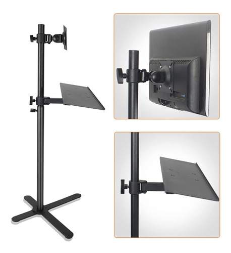 Soporte Para Monitor Pie Brazo 12 27  Individual Movible 44