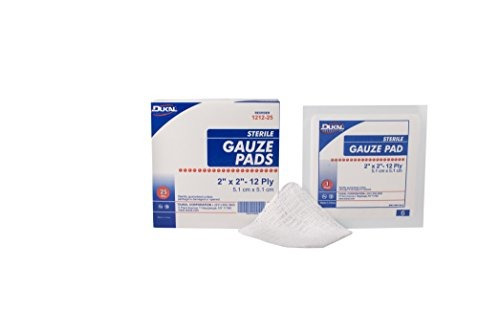 Dukal 1212-1225 Gasa Esponja, 12-ply, Estéril, 2  X 2  (pack