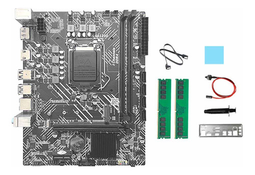 Placa Madre H510+2 Cables Ddr4 4g 2133 Mhz+deflector Lga1200