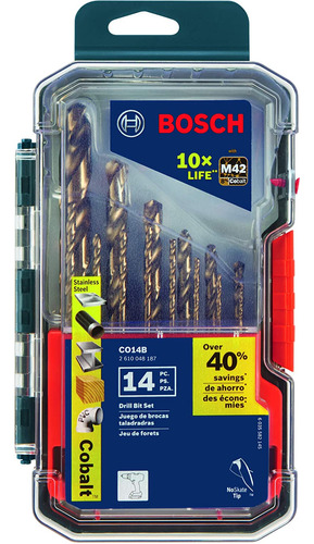 Bosch Co14b 14 Pz. Cobalt M42 - Juego De Brocas