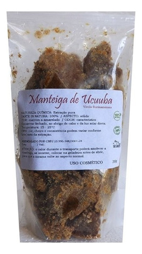 Manteiga Vegetal Ucuuba 300g Prensada A Frio. 100% Organica