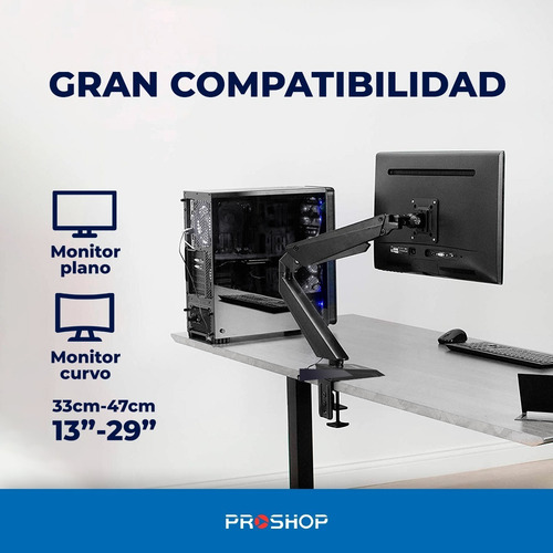 Imagen 2 de 10 de Soporte Brazo Hidraulico Monitor 13 A 29 Escritorio Led Tv