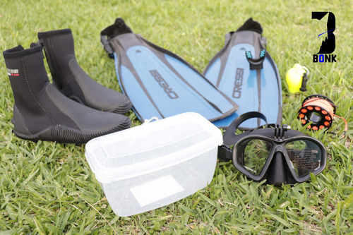 Visor Para Apnea Buceo Con Adaptador Para Cámara Y Estuche