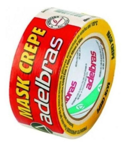 Fita Crepe 48x50m Adelbras Mask C 2 Rolos 710