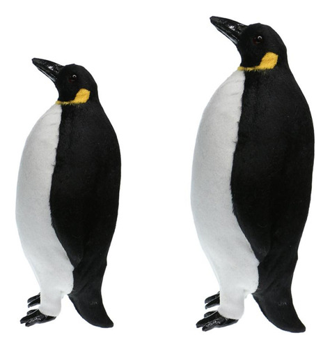 Estatua De Pingüino Con Plumas Artificiales For El Hogar, 2