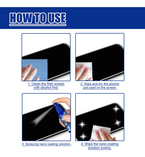 Spray Protector Oleofóbico Para Teléfonos, Cámaras Y Tableta