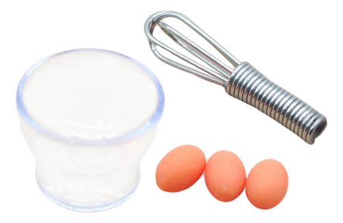 Juego De Batidor De Huevos En Miniatura 1:12 Con 5 Uds.