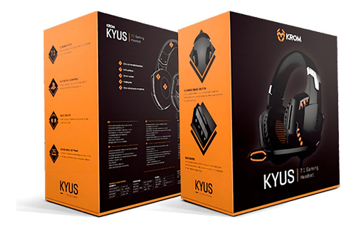 Fone de ouvido Krom Kyus 7.1 Rgb Led PC/PS4/PS5 Gamer