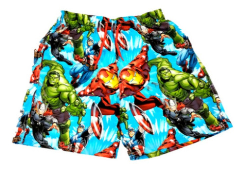 Malla / Short De Baño Infantil Celeste - Avengers