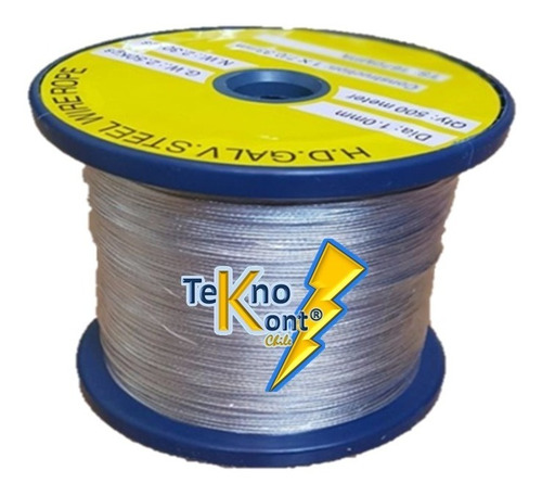 Imagen 1 de 3 de Piola De Cerco Eléctrico Acero Galvanizado 1 Mm 500 M