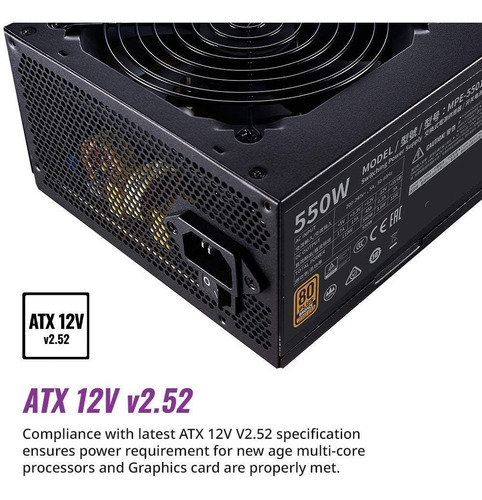 Fuente De Poder Cooler Master Mwe 550w 80+ Bronze