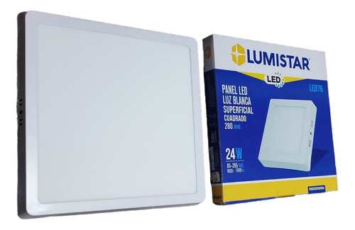 Led Lámpara Cuadrada 24w 85-265v 6500k Superficial Lumistar