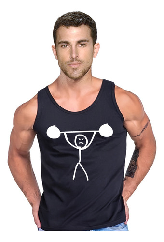 Polera Diseño Levantamiento De Pesas Divertido Tank Gym 