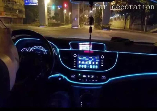 Imagen 2 de 5 de Luz Led Neon Usb Auto Moto Tuning 1m Cable Flexible Clicshop