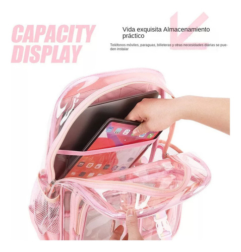 Mochila Transparente Para Homens, Mulheres, Crianças, Viagen