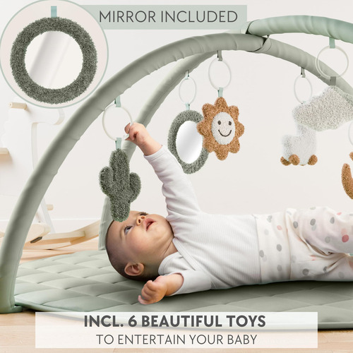 Macio Algodão Baby Play Gym Zicoto Premium Com 6 Brinquedos