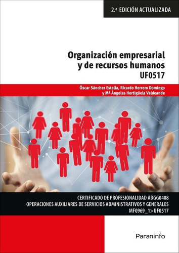 OrganizaciÃÂ³n empresarial y de recursos humanos, de HERRERO DOMINGO, RICARDO. Editorial Ediciones Paraninfo, S.A, tapa blanda en español